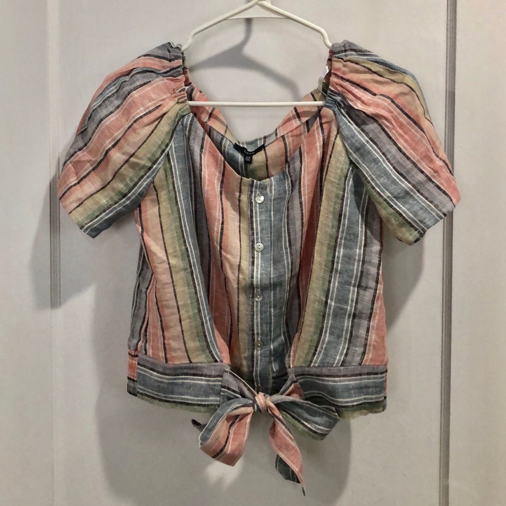 NWT DREW striped crop top